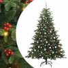 vidaXL &Aacute;rbol de Navidad artificial Verde 210 cm PVC, Metal y Pl&aacute;stico