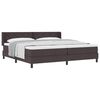 vidaXL Cama tipo Box Spring Marr&oacute;n Oscuro 200 x 200 cm Poli&eacute;ster