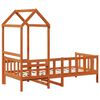 vidaXL Juego de Cama de D&iacute;a 2 pcs Marr&oacute;n cera Madera de pino macizo