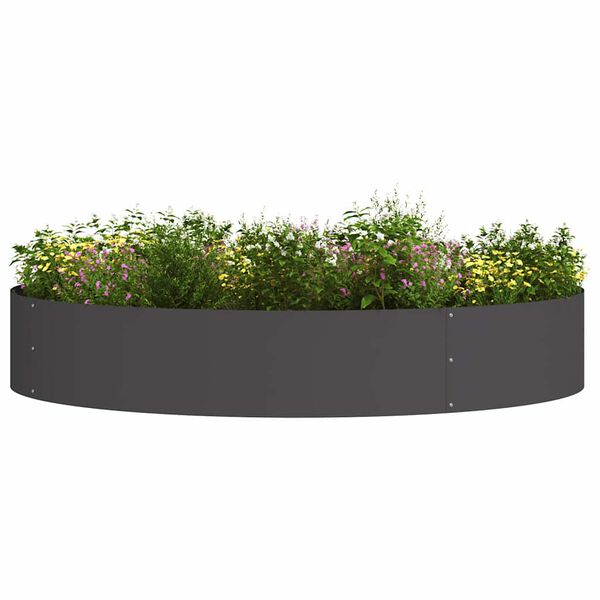 vidaXL Maceta para Jardín 5 pcs Negro 120 x 120 x 20 cm