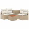vidaXL Juego de Sof&aacute; 6 uds. Beige y blanco crema