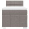 vidaXL Cama box spring con colch&oacute;n tela gris taupe 100x200 cm