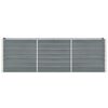 vidaXL Arriate elevado de jard&iacute;n acero galvanizado gris 240x40x77 cm
