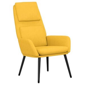 vidaXL Sill&oacute;n de relax de tela amarillo mostaza