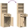 vidaXL Mesa Tocador con caj&oacute;n 2 pcs Marr&oacute;n Madera de ingenier&iacute;a