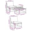 vidaXL Set de muebles de jardín 4 pzs y cojines madera maciza acacia