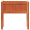 vidaXL Jardinera con patas madera maciza pino marr&oacute;n cera 70x31x70 cm