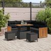 vidaXL Conjunto de sof&aacute; de jard&iacute;n 8 pcs Negro rat&aacute;n sint&eacute;tico