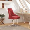 vidaXL Silla de comedor giratoria tela color vino tinto