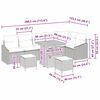 vidaXL Conjunto de sof&aacute;s de jard&iacute;n con coj&iacute;n 9 pcs Gris Polirat&aacute;n
