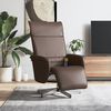 vidaXL Sill&oacute;n reclinable masaje con reposapi&eacute;s cuero sint&eacute;tico marr&oacute;n