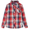 vidaXL Camisa a cuadros infantil rojo y azul marino 104