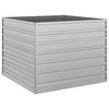 vidaXL Arriate de acero galvanizado plateado 100x100x77 cm