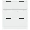 vidaXL Aparador de madera contrachapada blanco 60x30x70 cm