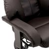 vidaXL Sill&oacute;n reclinable para TV con reposapi&eacute;s cuero sint&eacute;tico marr&oacute;n