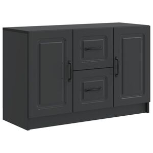 vidaXL Aparador con caj&oacute;n Negro 89 x 34,5 x 57 cm Madera de Ingenier&iacute;a