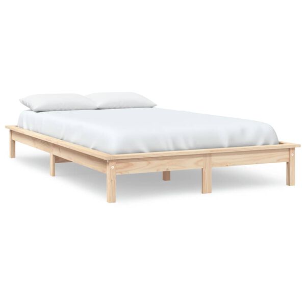 vidaXL Estructura de cama madera maciza de pino 180x200 cm