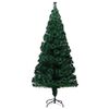 vidaXL Árbol de Navidad artificial y soporte verde fibra óptica 180 cm