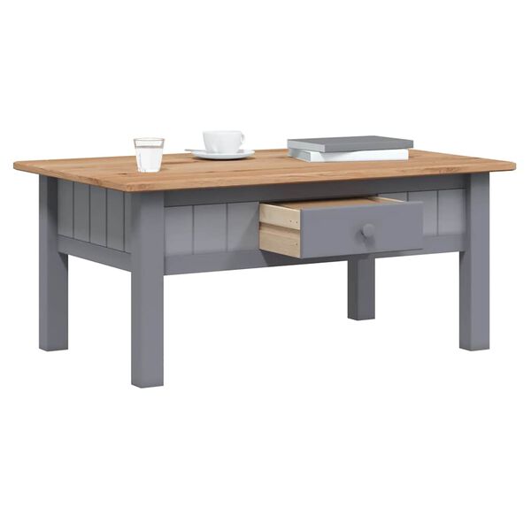 vidaXL Mesa de centro madera de pino estilo Panam&aacute; gris 100x60x43,5 cm