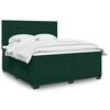 vidaXL Cama box spring con colch&oacute;n terciopelo verde oscuro 180x200 cm