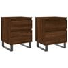 vidaXL Mesitas noche 2 uds madera ingenier&iacute;a marr&oacute;n roble 40x35x50 cm