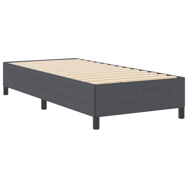 vidaXL Estructura de cama Gris oscuro 80 x 200 cm Telas de pana