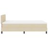 vidaXL Cama tipo Box Spring con colch&oacute;n Crema 120 x 190 cm tela
