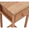 vidaXL Mesa auxiliar con cajón madera maciza nogal 25x25x60 cm
