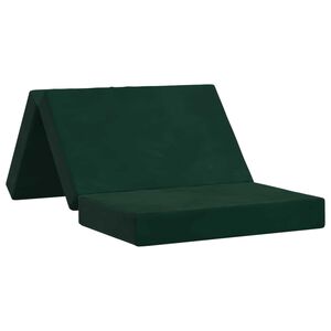 vidaXL Sof&aacute; Cama Plegable 100 x 67 x 45 cm Verde oscuro