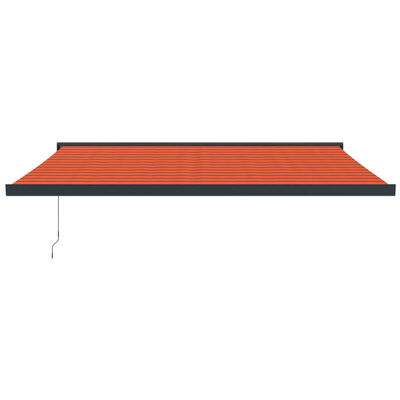 vidaXL Toldo retráctil aluminio y tela naranja y marrón 4,5x3 m