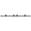 vidaXL Kit de herrajes para puertas correderas acero negro 183 cm