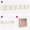 vidaXL Puerta para perros plegable 12 paneles madera de &aacute;lamo 600 cm