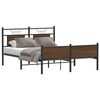 vidaXL Estructura de cama sin colch&oacute;n madera marr&oacute;n roble 140x190 cm