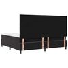 vidaXL Cama Box Spring LED con colch&oacute;n Negro 200 x 200 cm tela