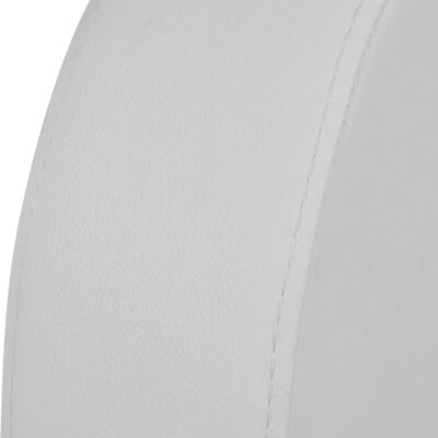 vidaXL Sillón de 2 plazas con LED cuero sintético blanco