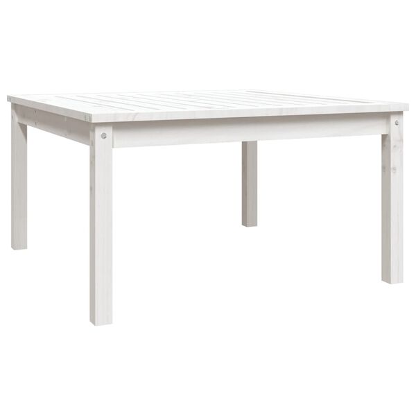 vidaXL Mesa de jardín madera maciza pino blanco 82,5x82,5x45 cm