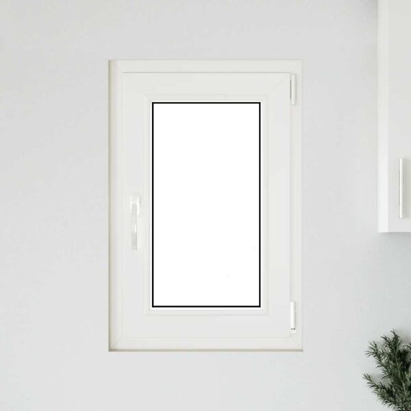 vidaXL Ventana de s&oacute;tano "RISOR" 50x75 cm oscilobatiente DIN derecha blanca