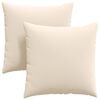 vidaXL Cojines de sof&aacute; 2 uds. tela Beige 60 x 60 cm