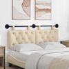 vidaXL Cabecera Colgante Crema 150 x 55 x 7 cm tela