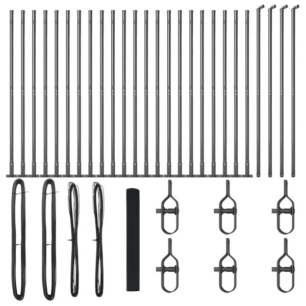 vidaXL Poste de Valla Gris 50 x 1,2 m (malla de 16 x 16 mm)