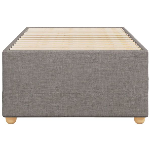 vidaXL Estructura de cama sin colch&oacute;n tela gris taupe 90x190 cm