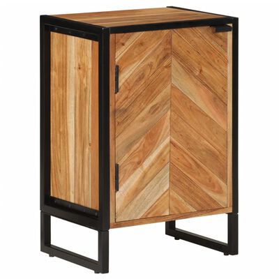 vidaXL Mueble de baño madera maciza de acacia y hierro 40x30x60 cm