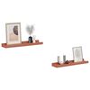 vidaXL Estante de pared 2 pcs Rojo 40 x 9 x 3 cm Madera de ingenier&iacute;a
