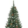vidaXL &Aacute;rbol de Navidad artificial iluminado con luces y pi&ntilde;as 150 cm