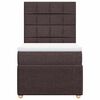 vidaXL Cama box spring con colch&oacute;n tela marr&oacute;n oscuro 100x200 cm