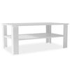 vidaXL Mesa de centro madera de ingenier&iacute;a blanco 100x59x42 cm