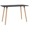 vidaXL Mesa de comedor metal negro 120x60x75 cm