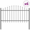 vidaXL Valla de Jard&iacute;n WOERDEN 6 uds. 170 x 140 cm Gris