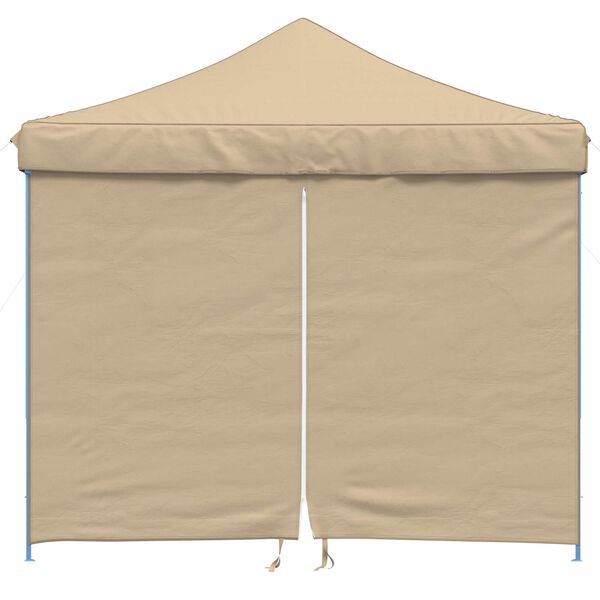 vidaXL Tienda de fiesta plegable Pop-Up con 4 paredes laterales beige