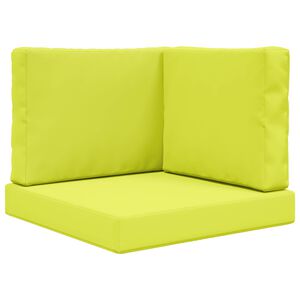 vidaXL Coj&iacute;n para sof&aacute; de exterior 3 pcs Verde Poli&eacute;ster